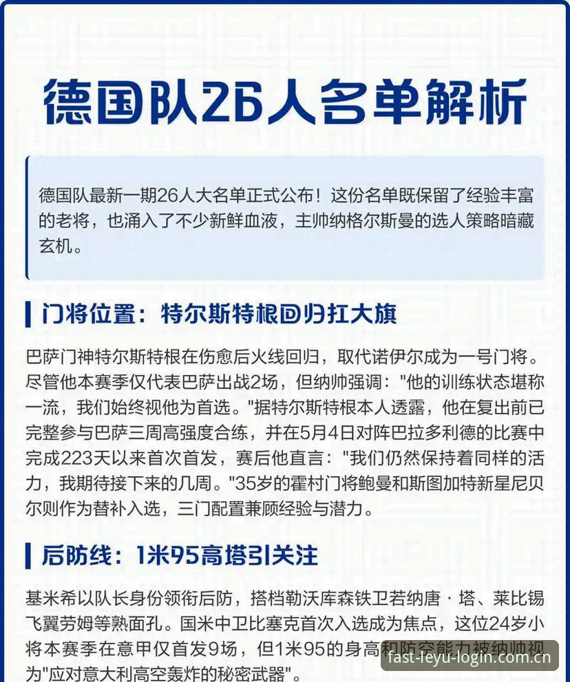 德国队26人世界杯名单深度分析：诺伊尔回归与18岁新星的战术革命
